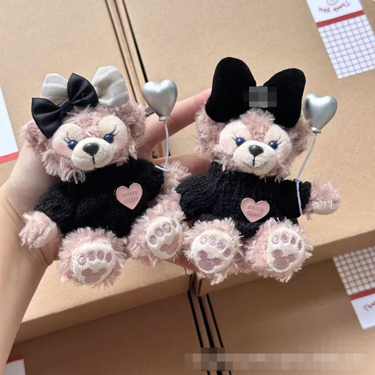 Shirley Mei Princess Bag Pendant, plush toy doll, cute bear car, couple keychain pendant, best friend gift pic 6