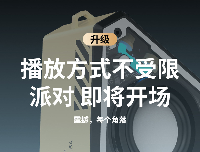 机甲蓝牙小音箱户外便携式v2三角音响无线小钢炮低音炮详情14