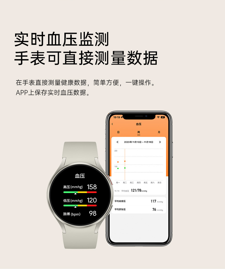 亚马逊跨境热销WATCH6 mini运动百搭智能手表健康提醒密码锁屏NFC详情10