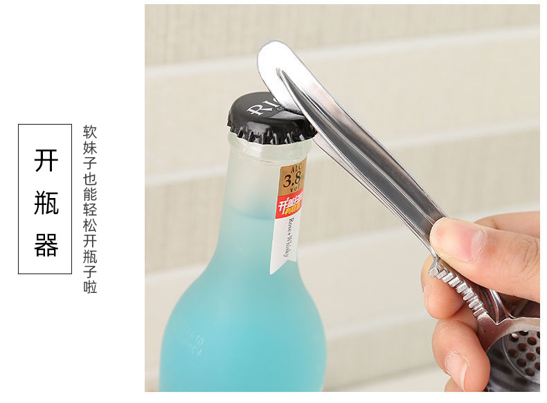 Stainless steel manual small garlic press for mincing garlic, kitchenware for pouring minced garlic, manual garlic press pic 4