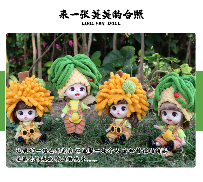 Trendy fruit toys, cute kids, 13 cm mobile phones, schoolbags, pendants, dolls, birthday gifts, dolls, scene decorations pic 6