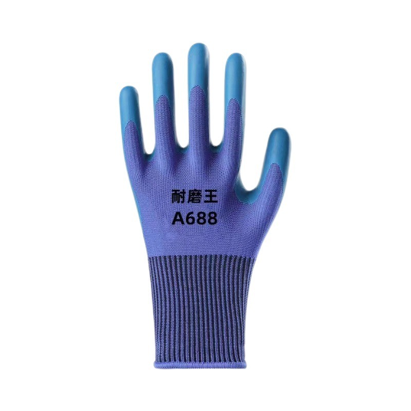 Factory wholesale of textured labor protection gloves, latex wear-resistant, anti-slip and impregnated protective gloves for construction site work pic 6
