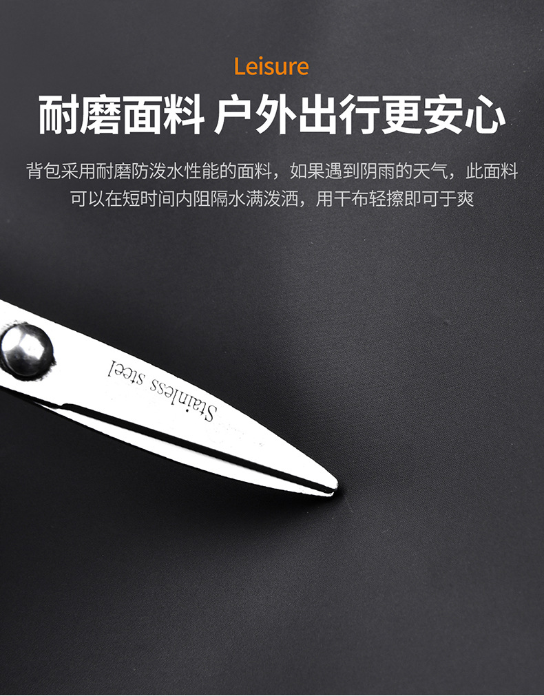 2025新款男士商务旅行户外双肩背包大容量轻便学生包简约电脑包详情8