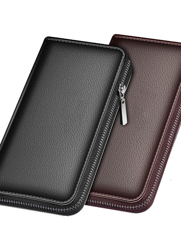 男士时尚简约手拿包新款单拉链手包大容量手抓包长款钱包手机包详情11