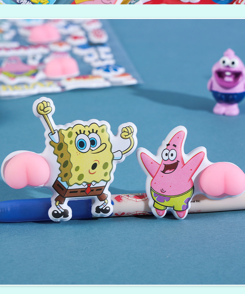 Fangdao SpongeBob SquarePants Creative Fun Casual Bottom Stickers 3d Stereoscopic stress-relieving Foam stickers are in stock and available for wholesale pic 11