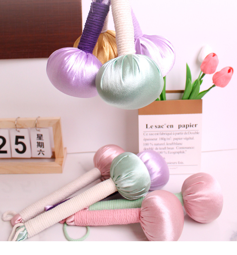 锦缎艾草锤短款手工按摩捶小号艾灸锤艾草养生锤伴手礼艾草锤定制详情9