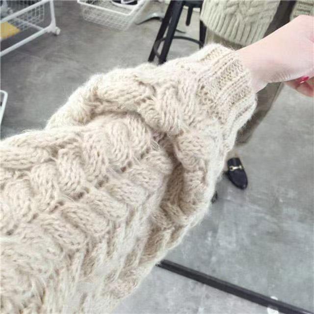 麻花毛衣女开衫秋装宽松粗毛线秋秋季外套原宿韩版学生春秋装新款详情17