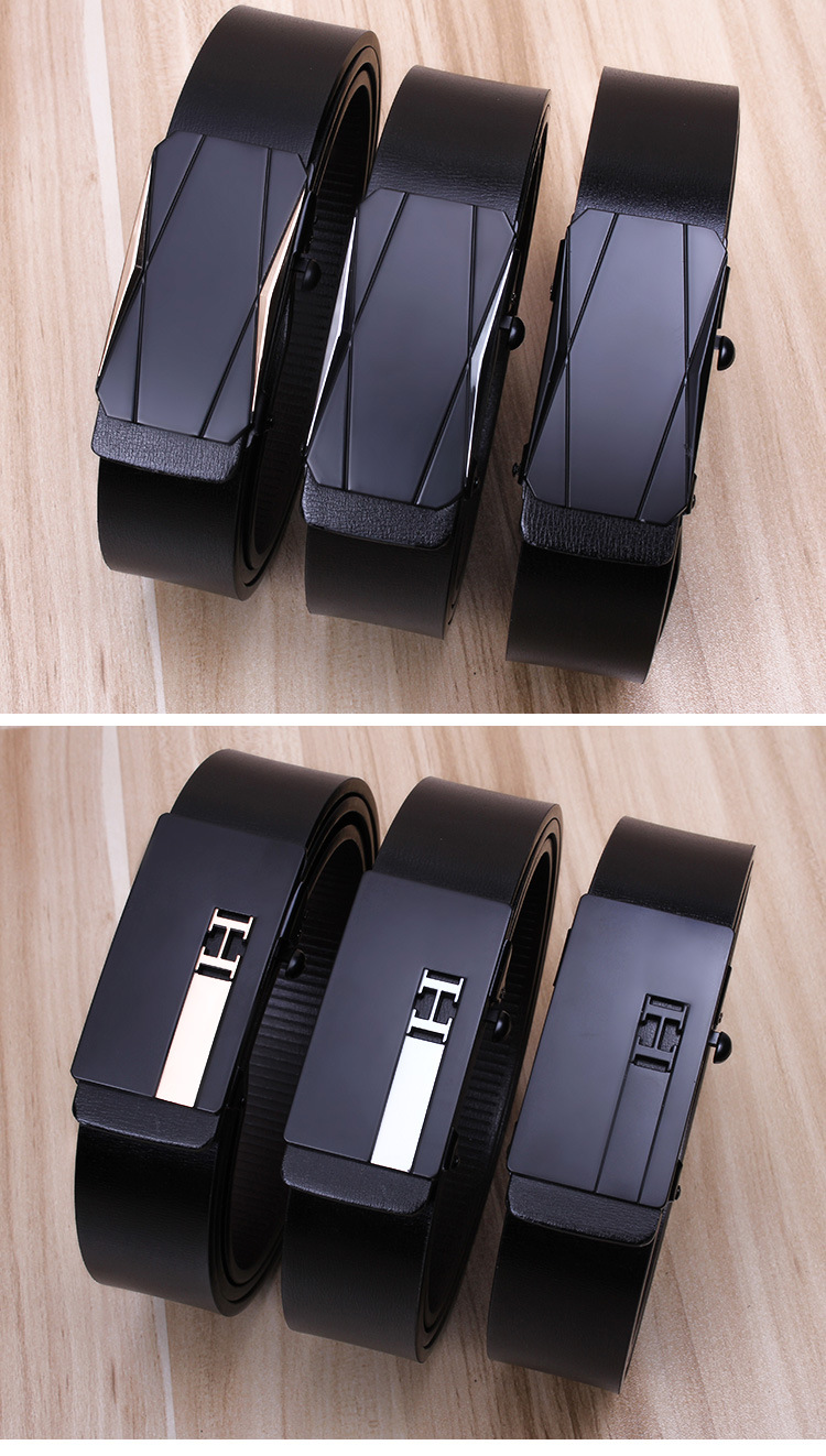 新款皮带男士批发 真皮腰带男款 无牙自动扣百搭腰封牛皮裤带男式详情16