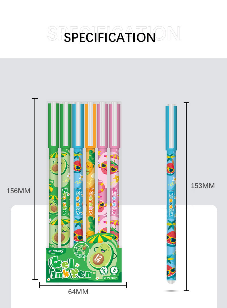 Yalong Cross-border high-quality cap-removing heat transfer film holder pen, blue 0.5mm gel pen, erasable pen pic 8