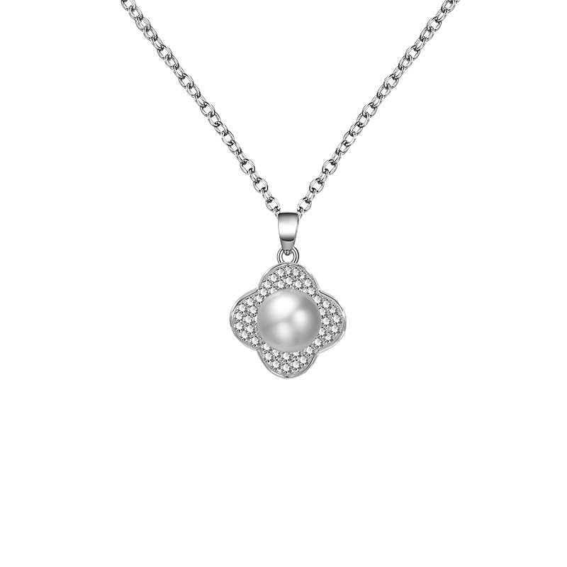 S925 All-silver Edison pearl pendant necklace, a versatile and high-end gift for women, simple and versatile, small and clear pic 15
