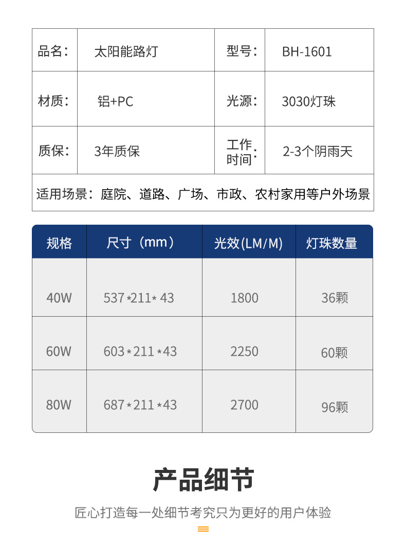 all in one solar street light 新款太阳能路灯头一体化户外照明详情26