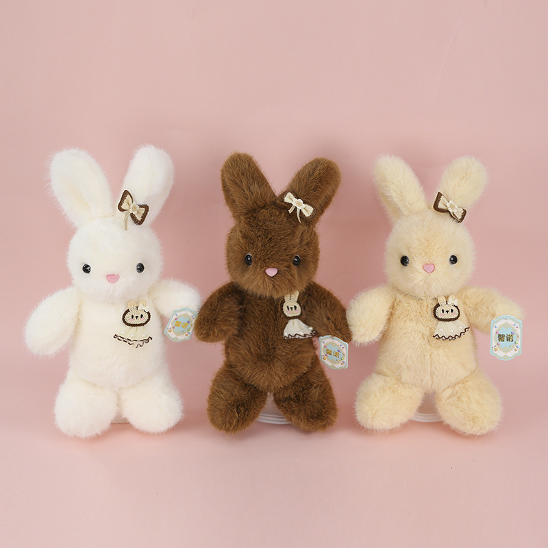 Cute and adorable little rabbit plush toy, sweet and ear-hanging rabbit, fresh and cute birthday gift, rabbit figurine pic 10