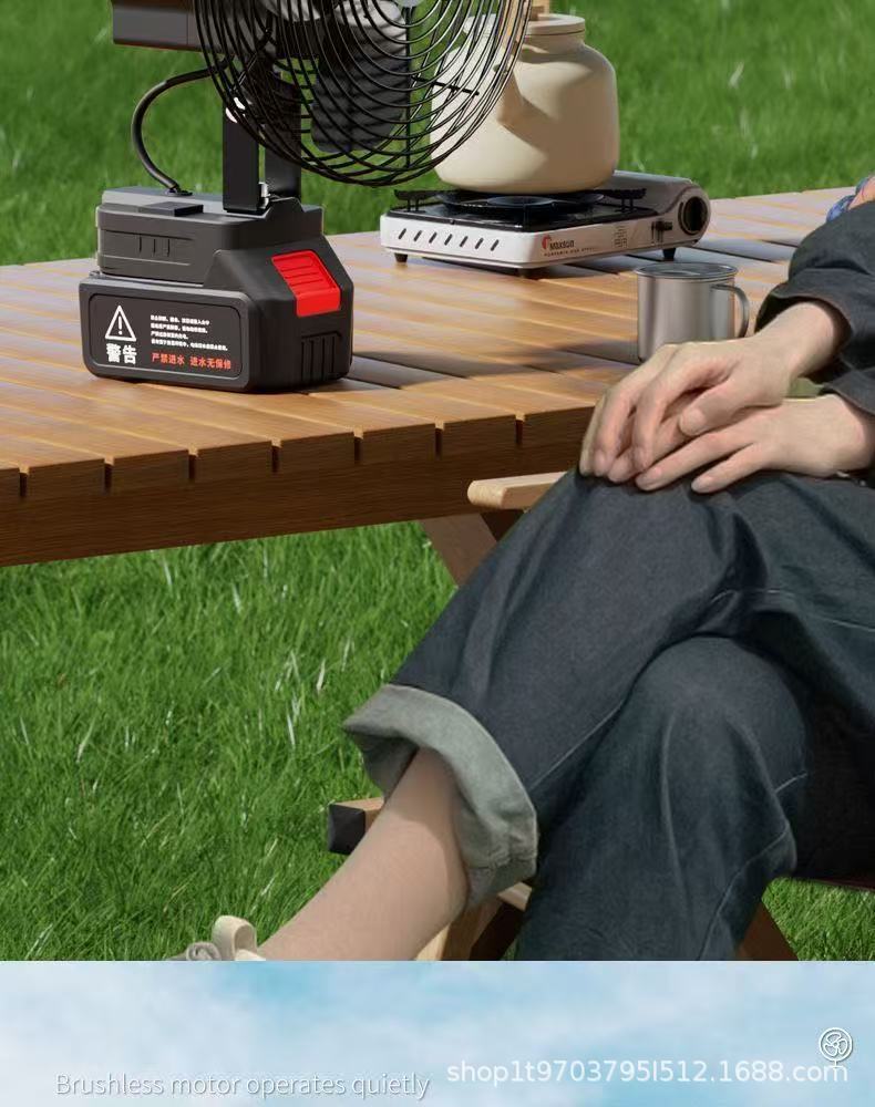 便携式无线锂电摇头风扇大功率户外家用电动风扇车载便携风扇两季适用详情9