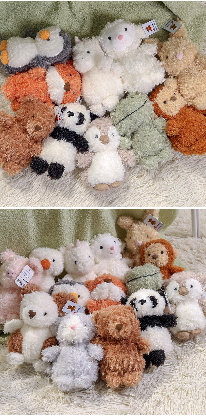 Wholesale of cross-border short-legged animal dolls, plush toys, birthday gifts, girls pressing on the bed and throwing cloth dolls pic 4