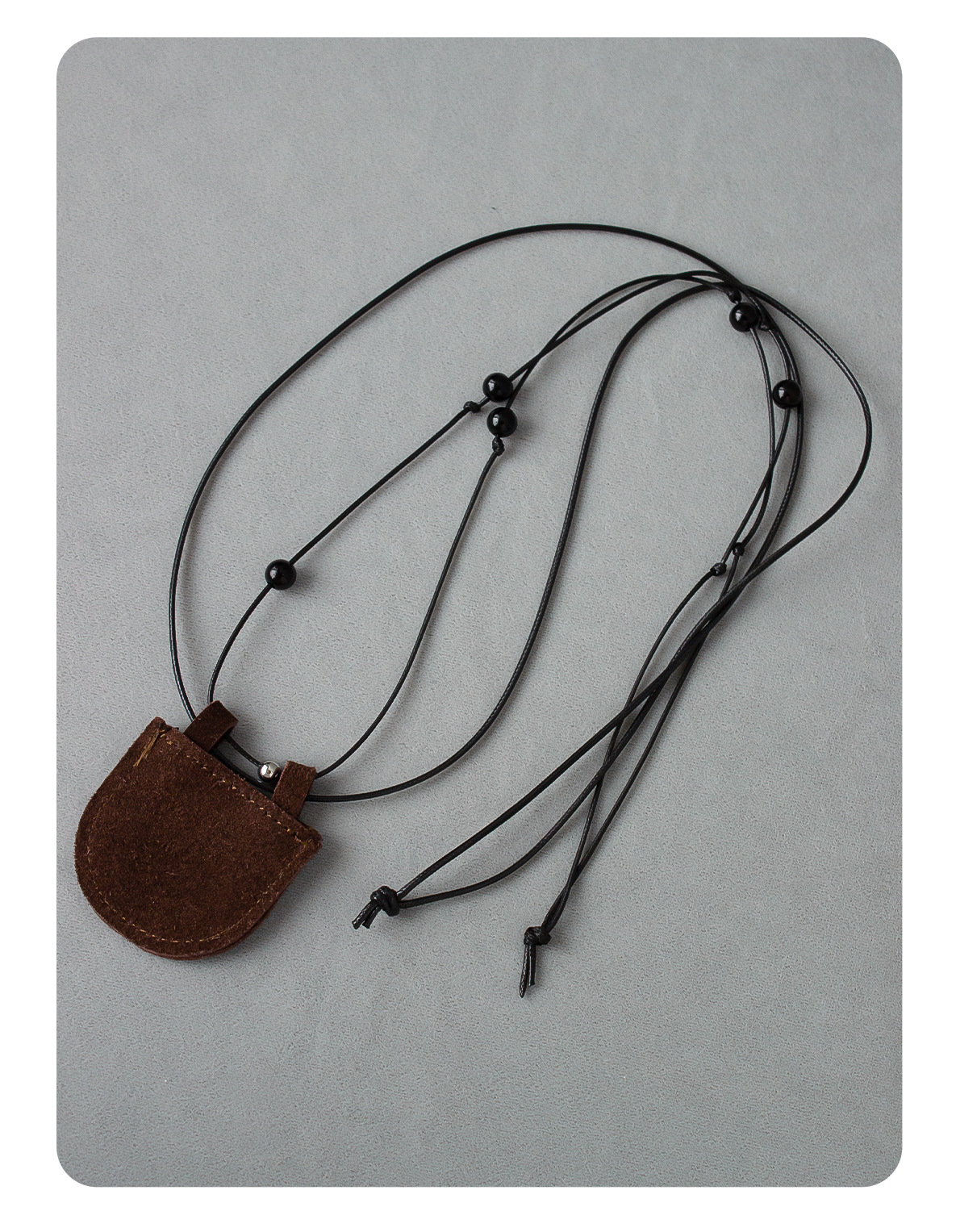 麂皮绒包包项链 mini半月牙设计感精致吊坠穿搭叠戴百搭毛衣项链详情7