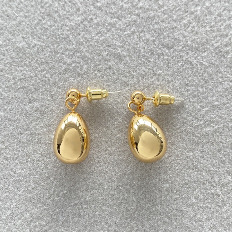 丹麦小众设计欧美法式复古精致耳环百搭简约小巧金属水滴吊坠耳饰详情8