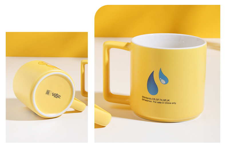 Shunxiang [Pokemon] Reach Duck High Appearance Level Cup, Cute Children Mug, Cartoon Ceramic Cup, Water Cup pic 7