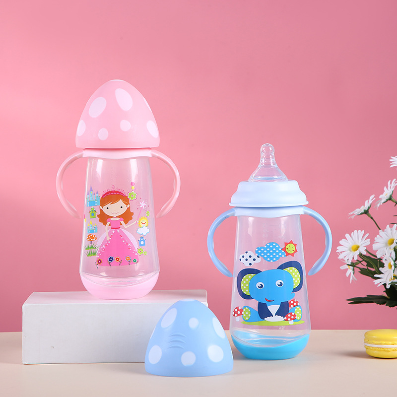 Cross-border wholesale of baby cartoon milk bottles, wide-mouth anti-swelling silicone pacifiers, baby feeding bottles, and maternal and infant products pic 3