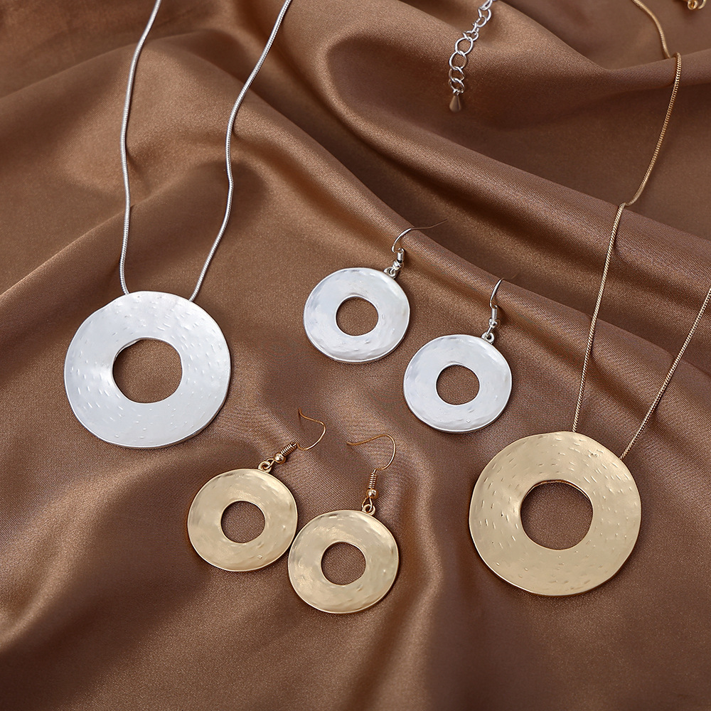 亚马逊爆款项链耳环套装秋冬季高级感复古简约ins风女饰品毛衣链详情9