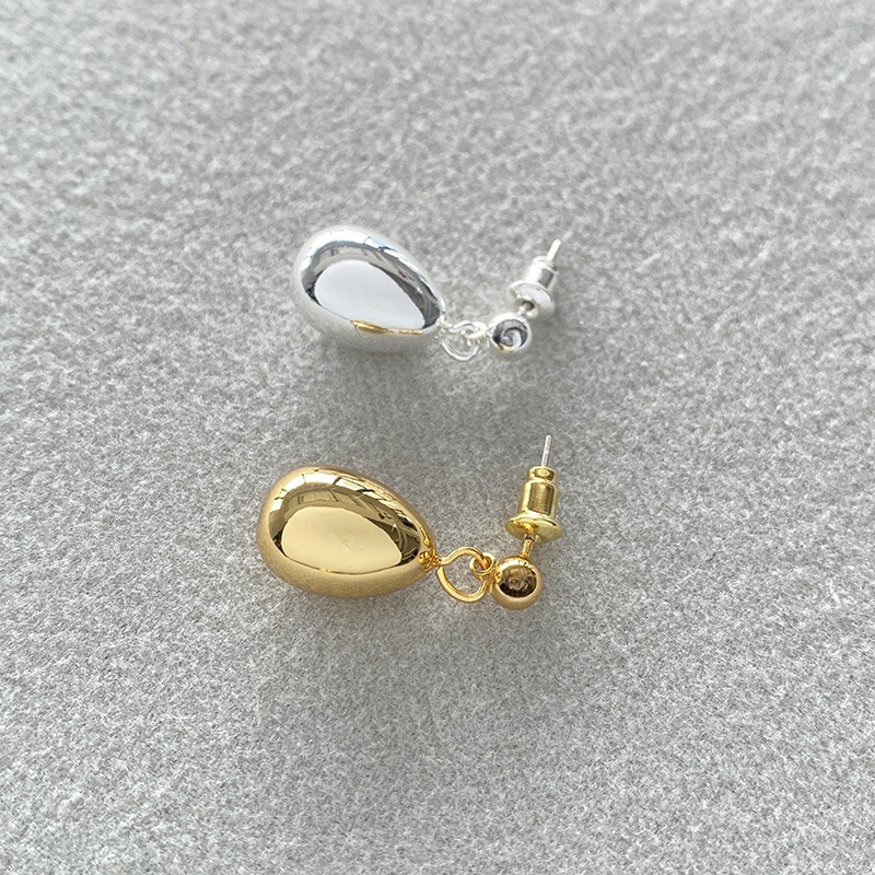 丹麦小众设计欧美法式复古精致耳环百搭简约小巧金属水滴吊坠耳饰详情6