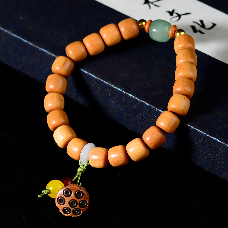 Wholesale of live-streaming promotion products: Green sandalwood, black rosewood, purple sandalwood, bamboo joint Barbie sandalwood luminous perpetual night running ring bracelet pic 19