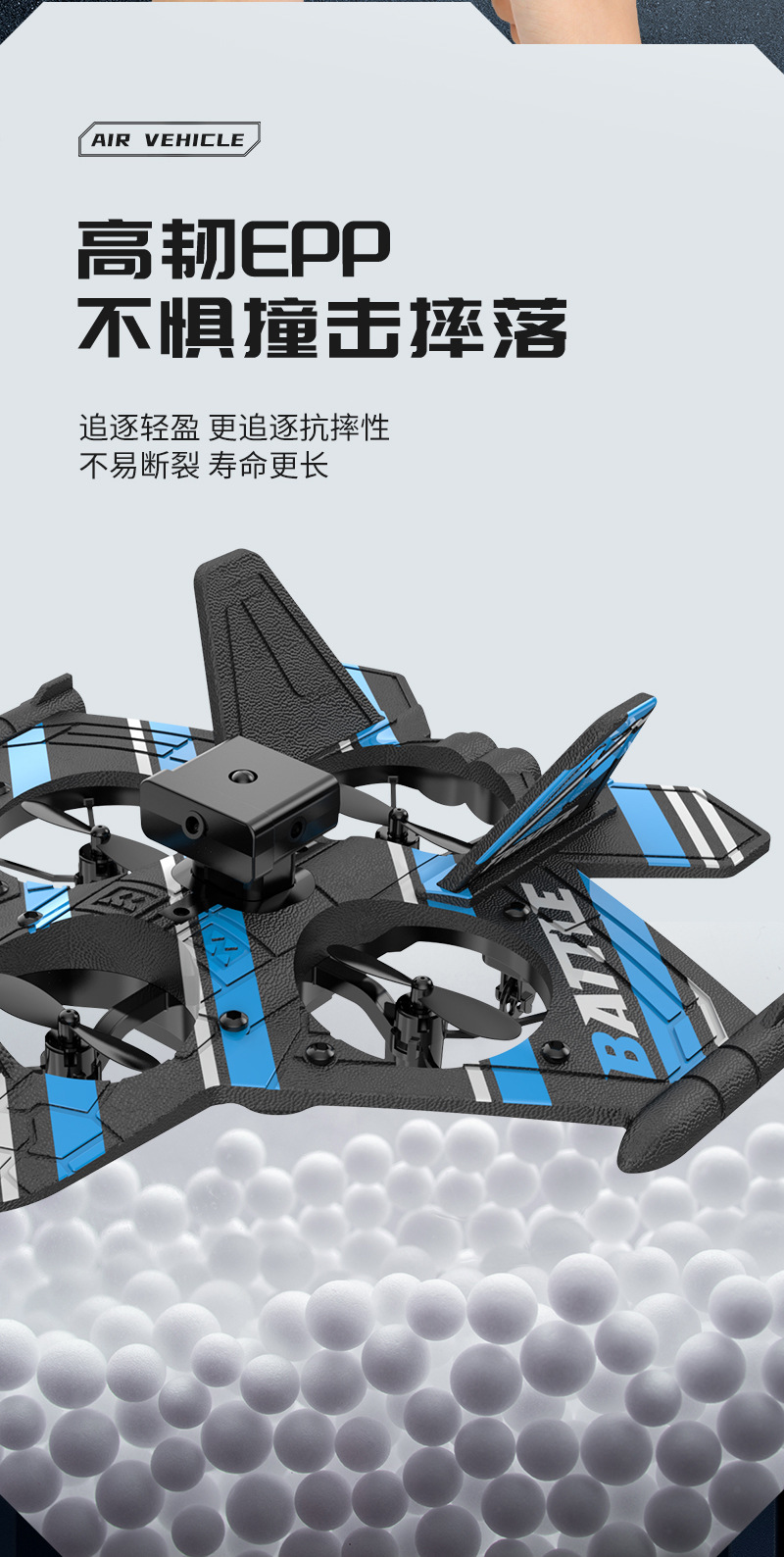 ABS plastic remote-controlled aircraft, remote-controlled fighter jets, high-quality quadcopters, foam drones pic 57
