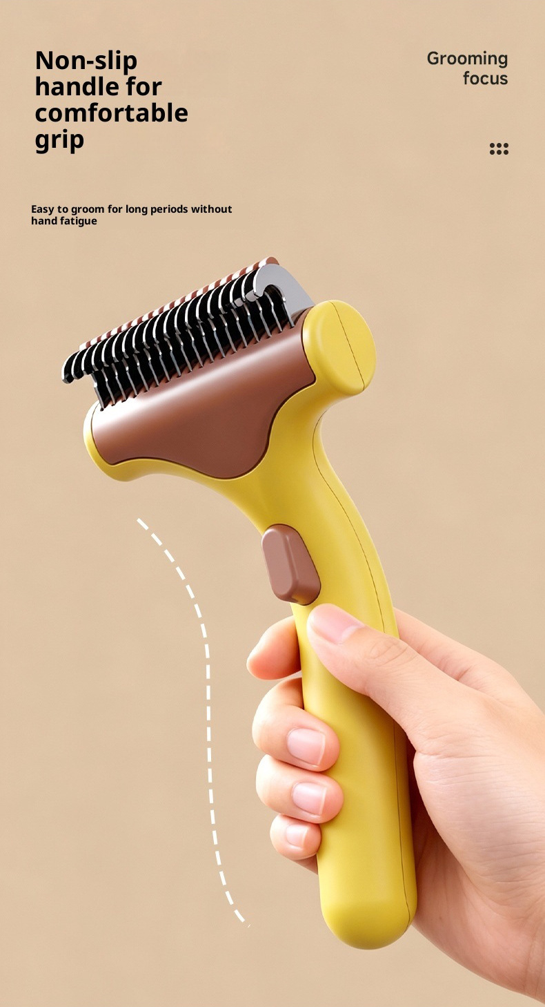 Cross-border pet knot comb, cat comb, floating hair removal comb, beauty hair removal, one-click floating hair removal comb, pet comb pic 11