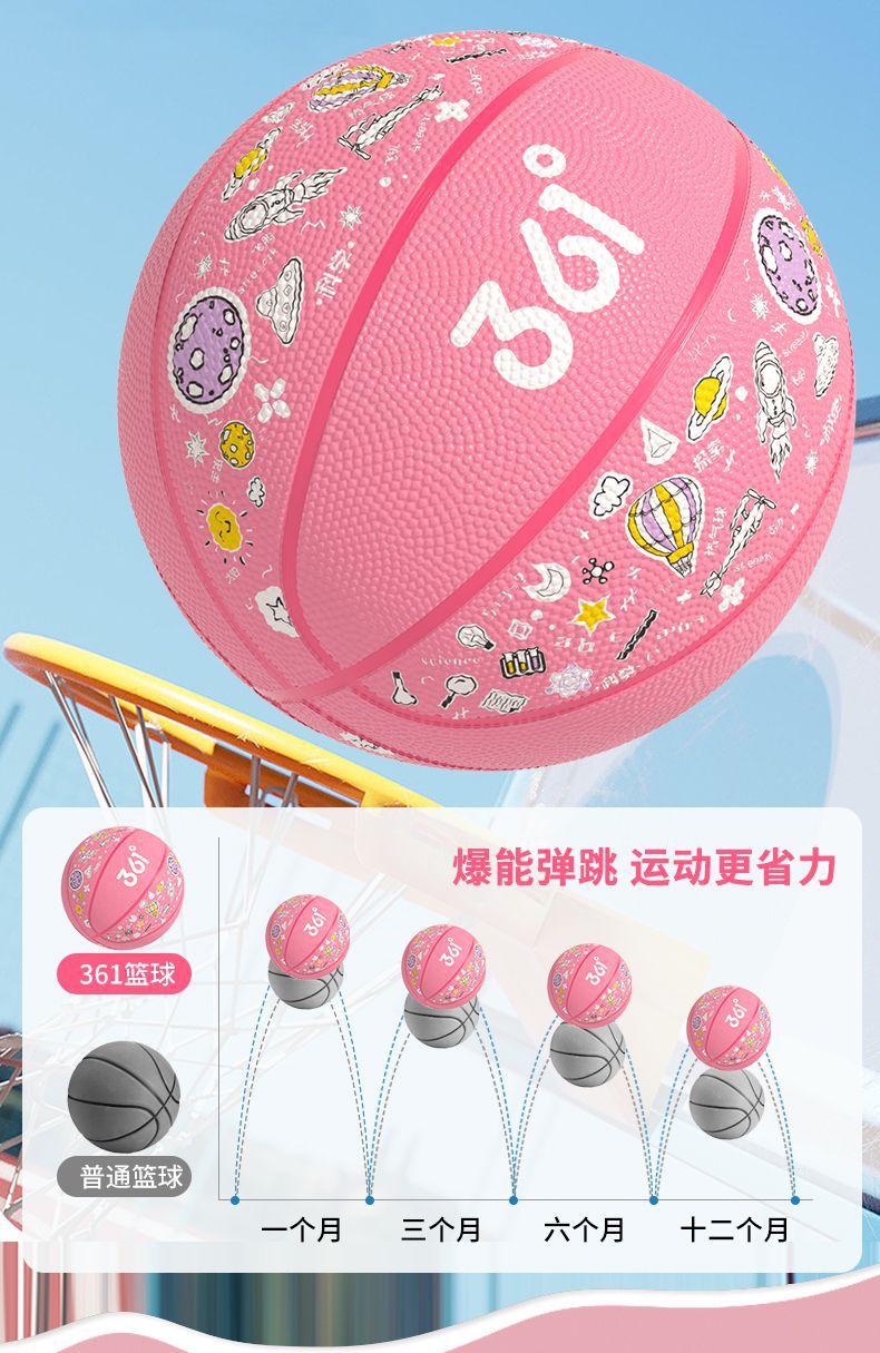 361°儿童篮球幼儿园儿童初中小学生中考5-7号室内外加厚耐磨蓝球详情12