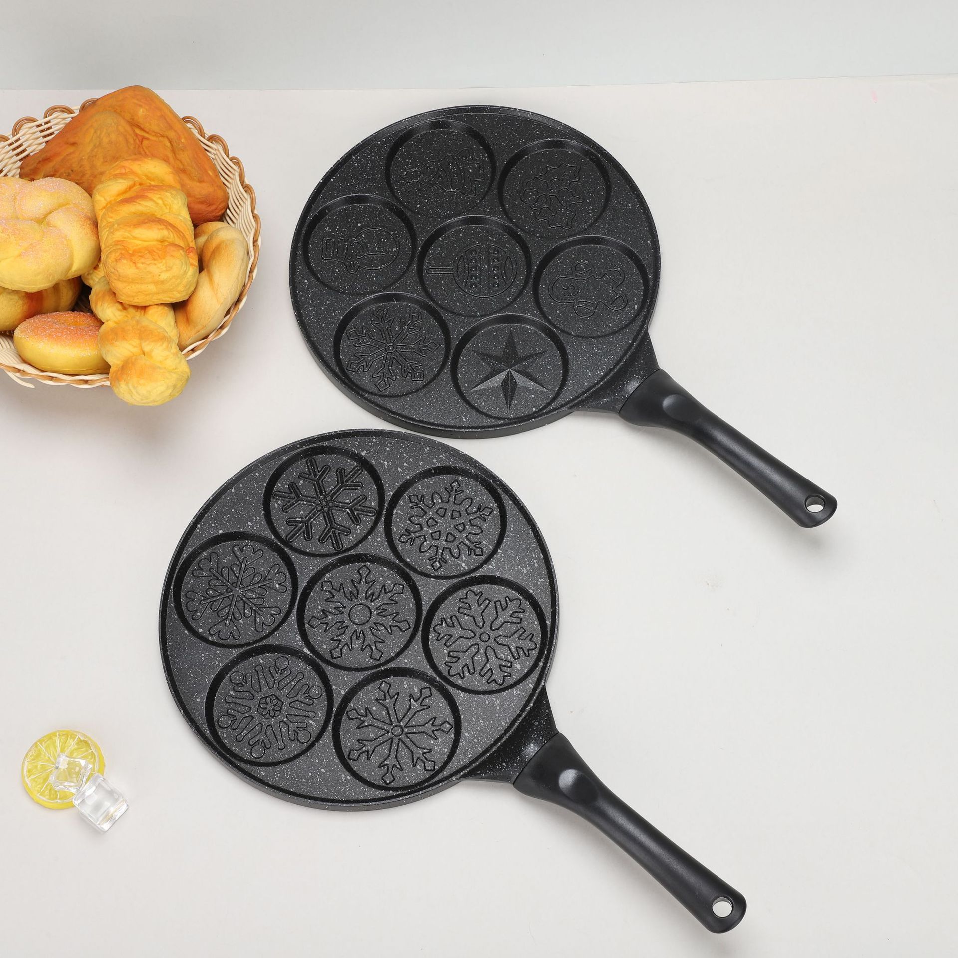 亚马逊新品圣诞系列不沾煎锅麦饭石烙饼煎蛋工具家用早餐平底锅批详情3