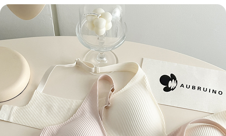 Soft support jelly strip seamless sexy bra for women, thin and small chest, gathering to look smaller, comfortable bra without steel rings, summer pic 23