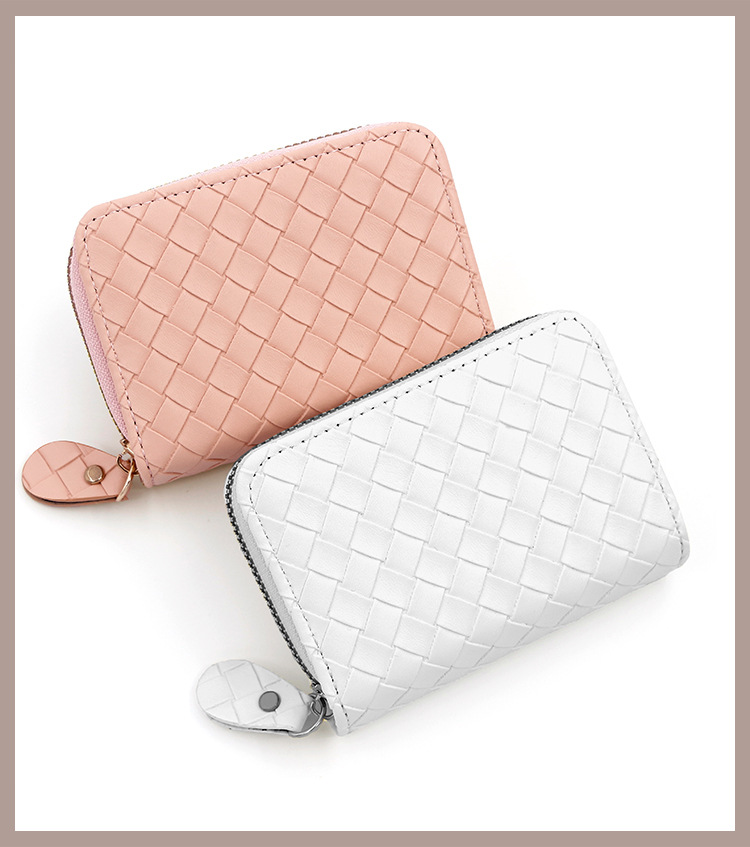 时尚Ins风编织女士卡包拉链小零钱包 男女式风琴卡包多卡位卡套详情4