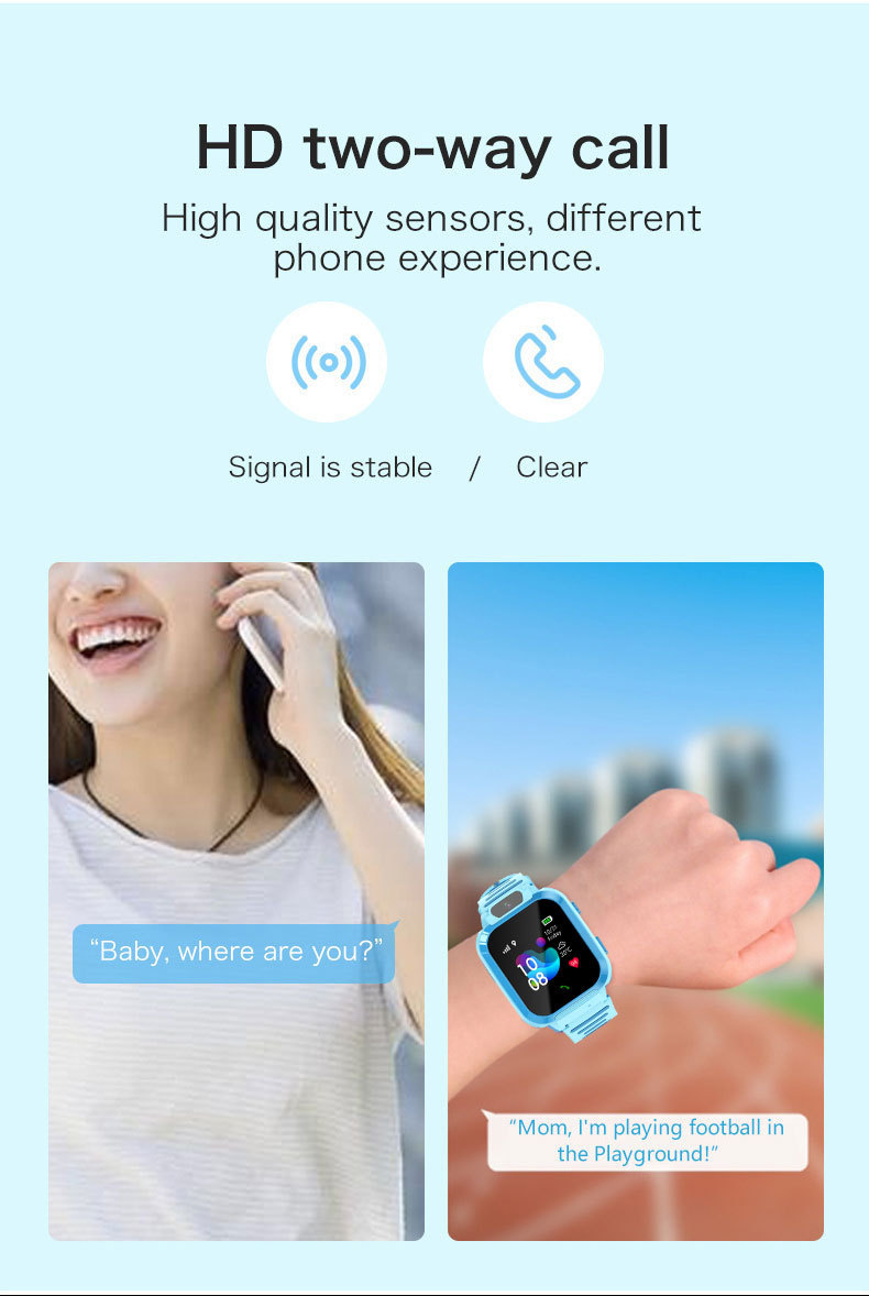 跨境私模LT11新款儿童电话手表 拍照定位外贸多国语儿童智能手表详情3