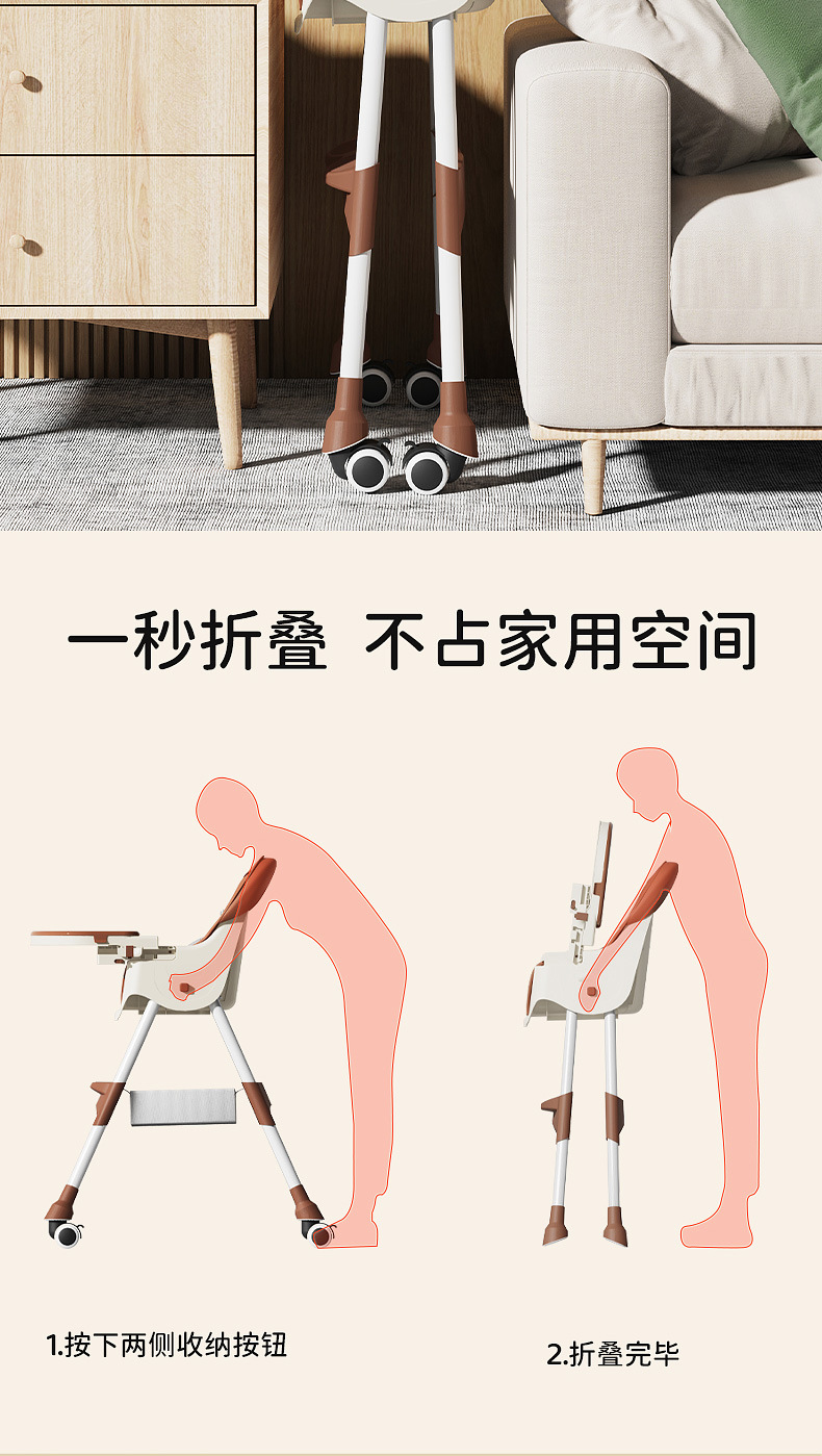 宝宝餐椅多功能可调节儿童餐椅婴儿家用便携吃饭塑料餐桌椅摇摇椅详情5