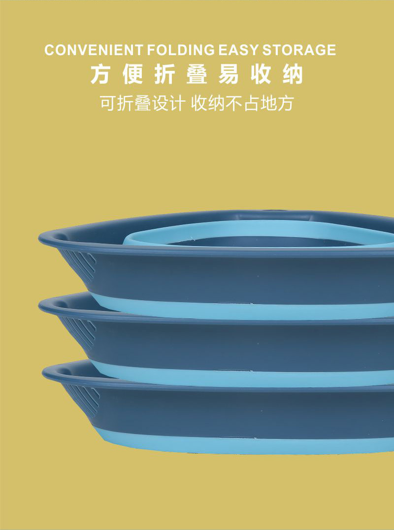 Wholesale of large-capacity telescopic rice washing sieve, kitchen plastic triangular vegetable washing basin, household hanging water draining basket with handle pic 5