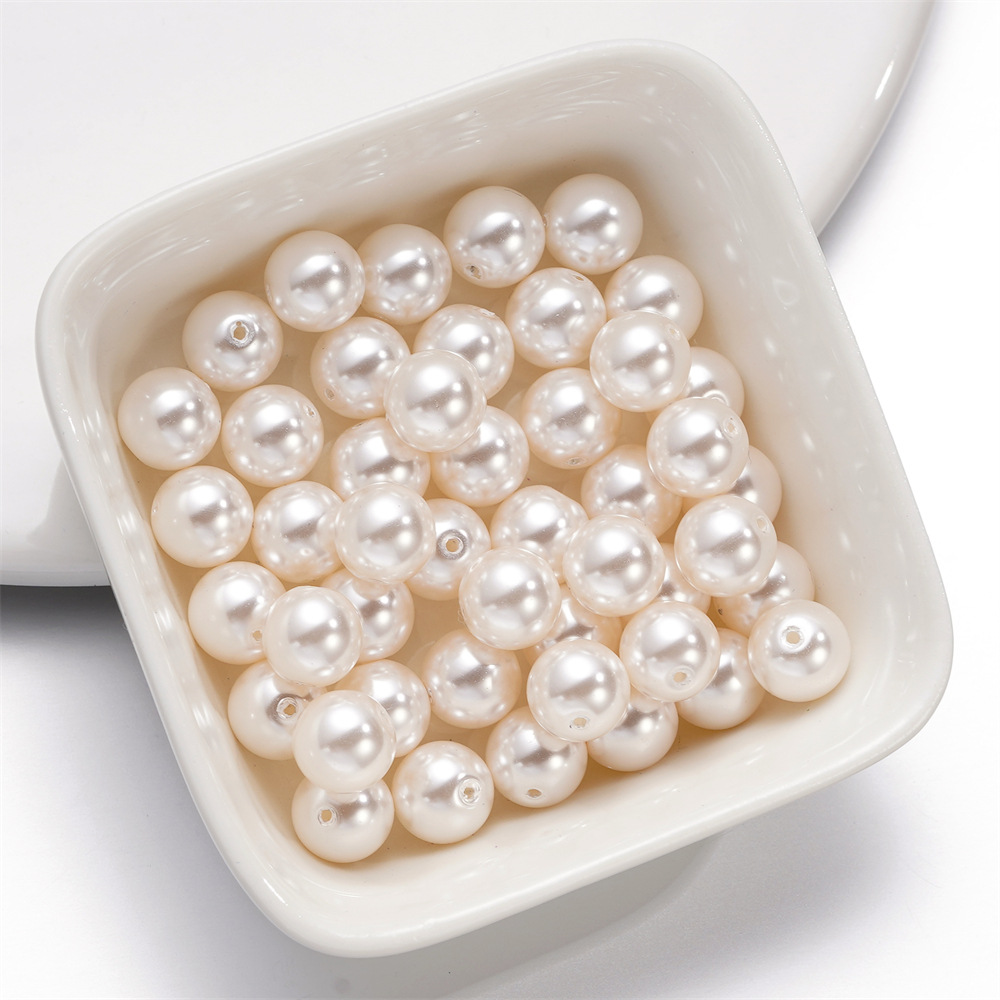 玻璃珍珠直孔散珠施家珍珠 DIY饰品配件散珠串珠子澳白仿珍珠批发详情8