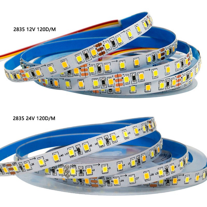 12v5v dual-color temperature LED surface mount light strip, 2835 three-tone light, 120 lights, 180 lights, self-adhesive intelligent mirror soft light strip pic 4