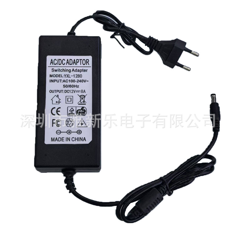 12V8A电源适配器 12V96W电源led灯带监控显示器电机水汞适配器足详情4