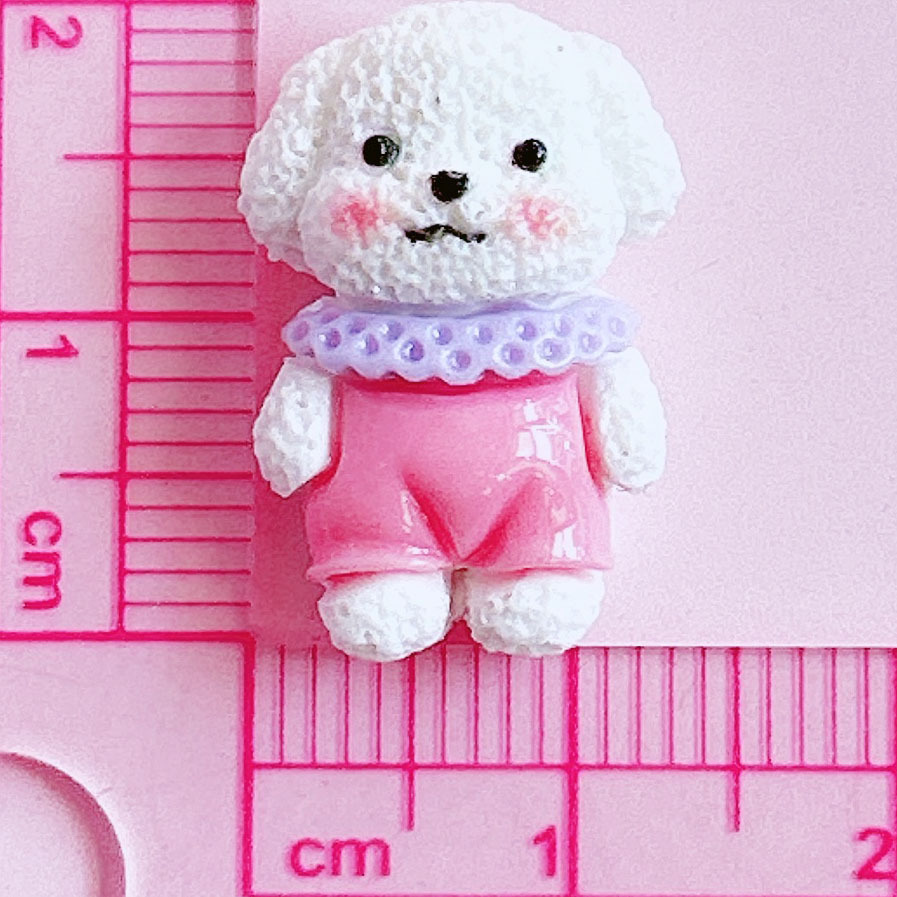 Cute bichon Frise pet dog decoration, diy hair accessories, hair clips, handcrafted creative pendants, shoe buckle stickers pic 11