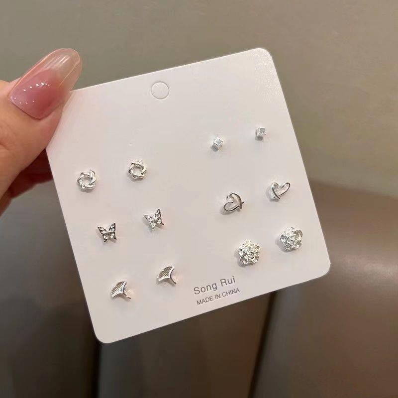 s925银针基础简约女小巧耳钉套装迷你精致百搭冷淡风养耳洞耳骨钉详情6