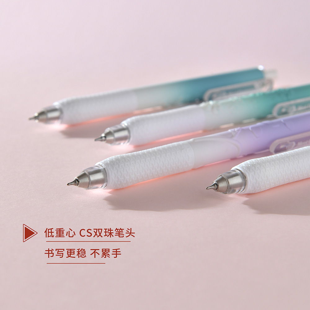 The new CS double-tip embossed pen from Chenxi features a low center of gravity press type gel pen, providing smooth and fluid writing. The dopamine pen body design ensures clear and long-lasting handwriting pic 27