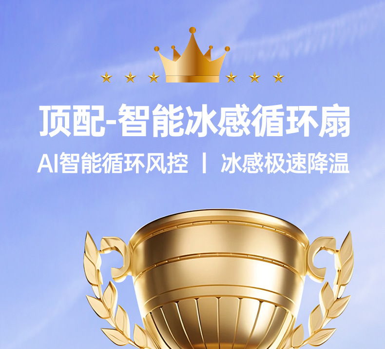 多功能伸缩折叠灯光风扇 USB充电办公家用露营台挂两用对流循环风扇抖音爆款详情2