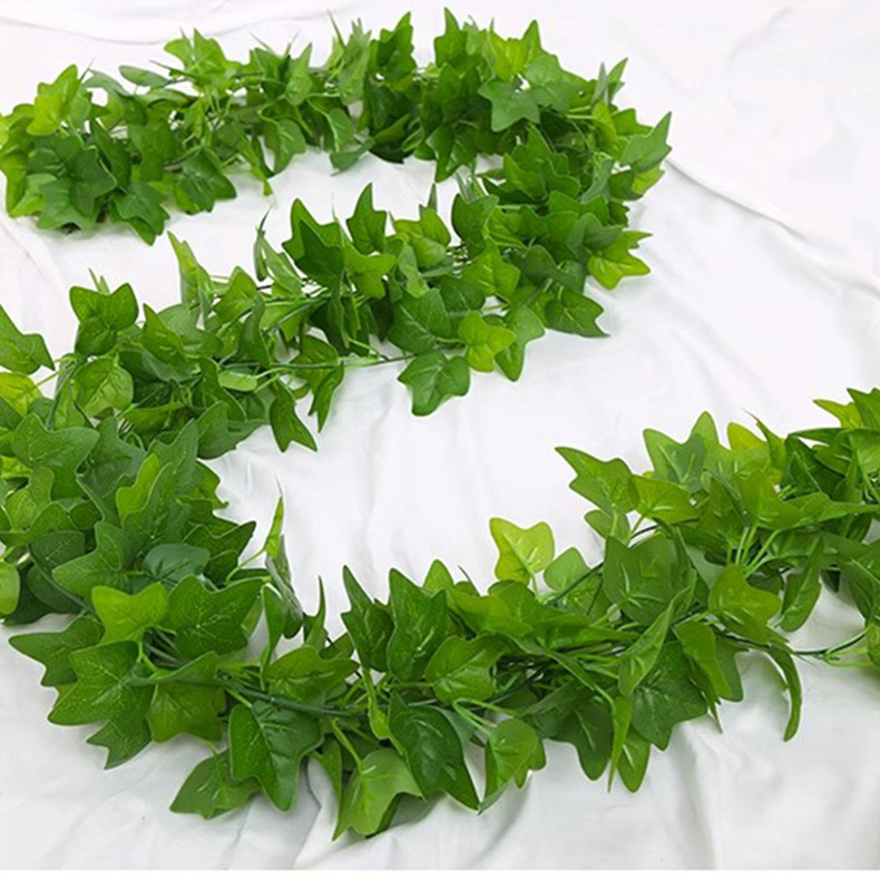 仿真藤条假树叶装饰藤蔓爬山虎绿植吊顶过胶花藤葡萄叶绿萝常春藤详情13