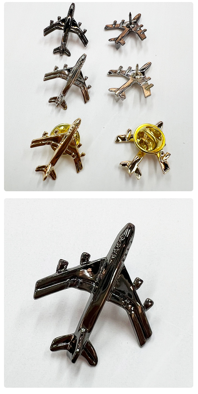复古飞行器飞机胸针 飞行员礼物军事风徽章西装配饰纪念品潮批发详情4