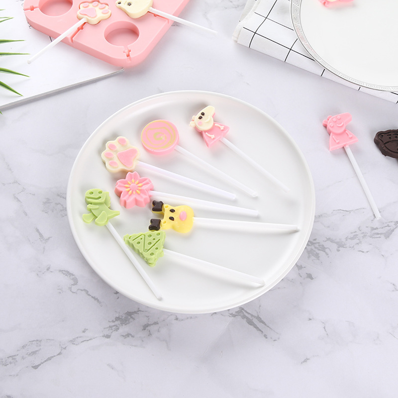 Candy, chocolate, lollipop molds, silicone cartoon series candy molds, diy hand-baked epoxy resin molds pic 13