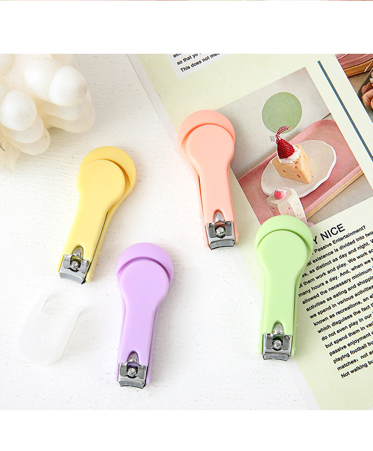 New candy-colored nail clippers, simple nail clippers, single set, portable home nail trimming, splash-proof pic 38