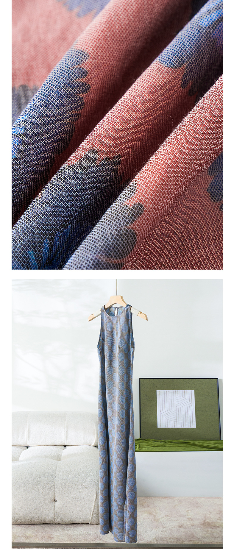 Rongtai Tencel Linen printed improved cheongsam sleeveless slimming dress for Women 2025 New style elegant A-line dress pic 38