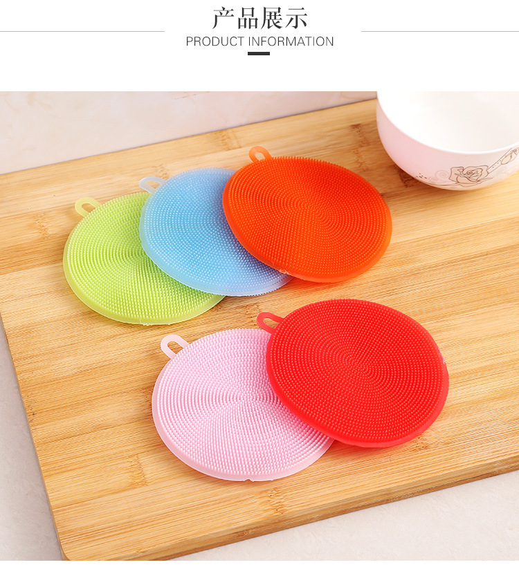 Kitchen pot washing, scrubbing and dishwashing magic tool, cleaning brush, scouring pad, silicone dishwashing cloth, special non-stick dishwashing brush, rag pic 3