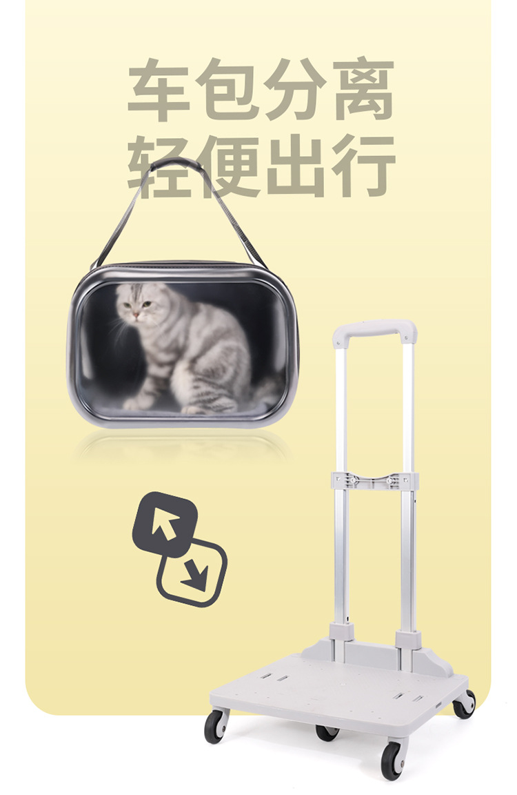 Cat bag, portable pet suitcase, dog bag, space capsule suitcase, large-capacity dual-purpose cat backpack pic 7