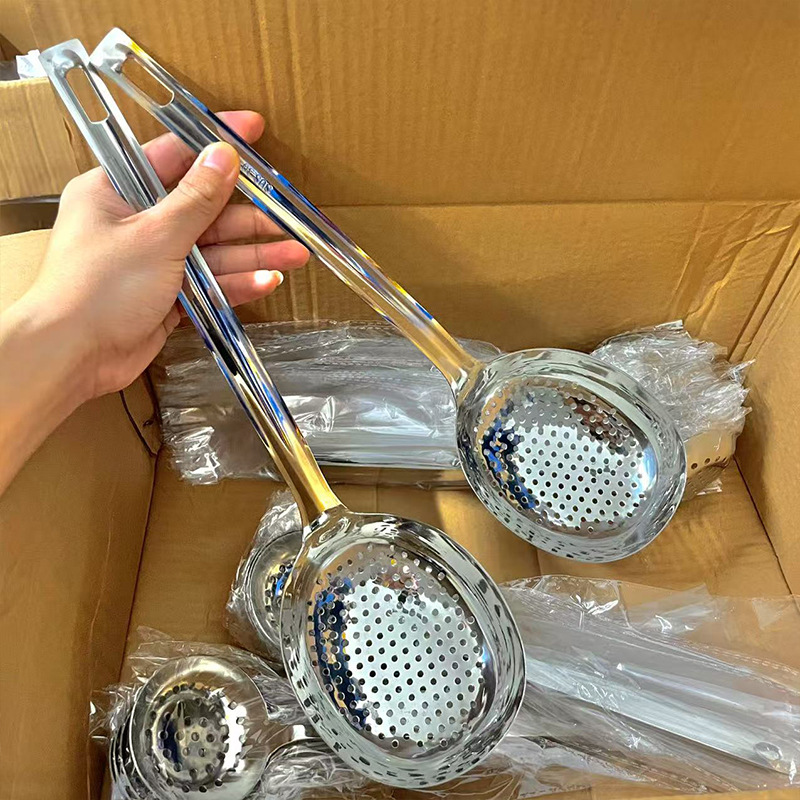 不锈钢花椒勺高颜值长柄火锅漏勺家用厨房工具捞面条饺子笊篱网漏详情9