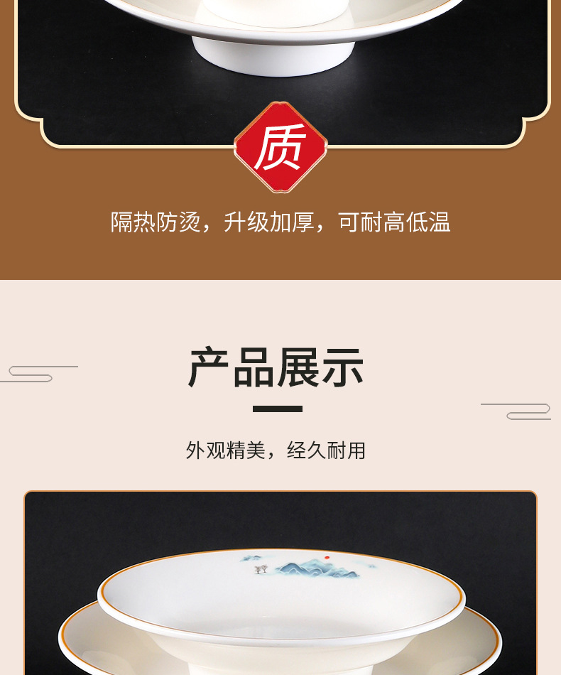 Melamine high foot plates, commercial hotel restaurant buffet cake and dessert display plates, fruit plates, cold dish plates, plastic pic 8